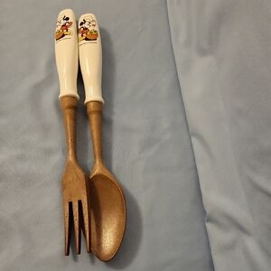 Vintage Disney Salad Fork and Spoon Set